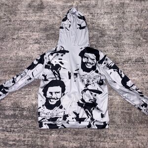 Graphic Hoodie with Black and White Design